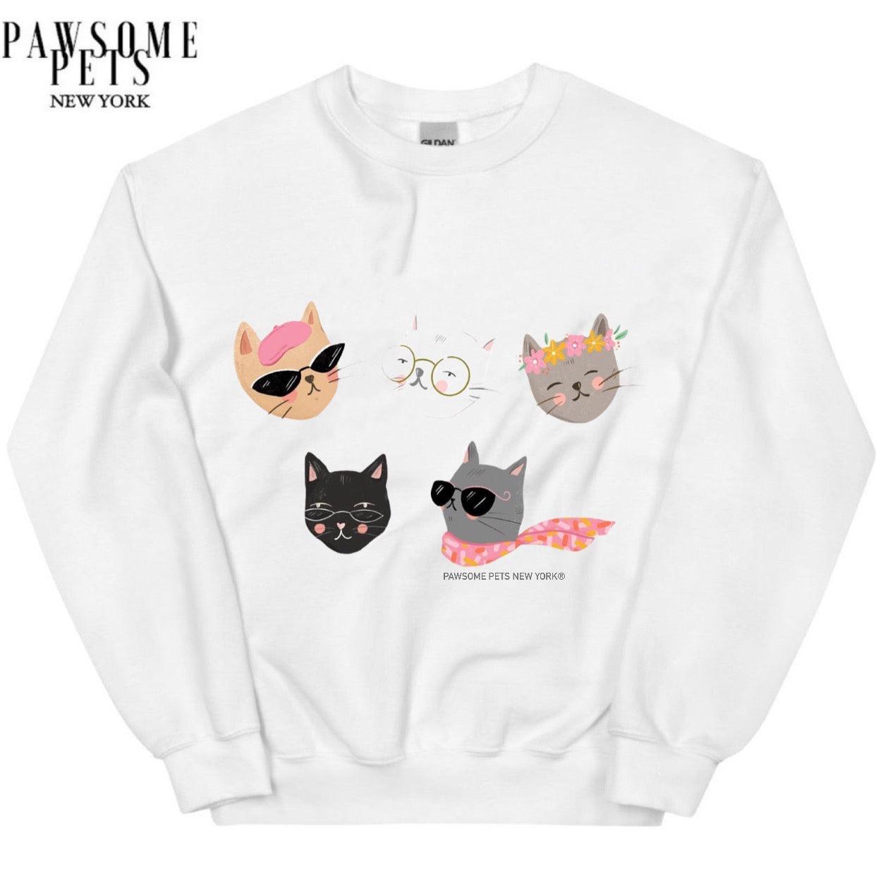 SWEATSHIRT - CATS PARTY - Pawsomepetsnewyork
