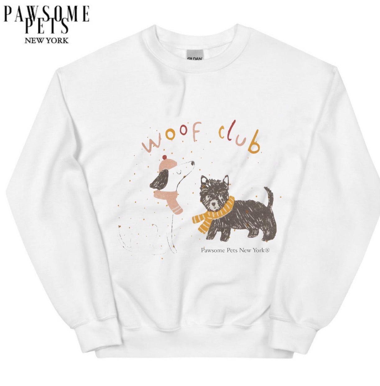 SWEATSHIRT - WOOF CLUB - Pawsomepetsnewyork