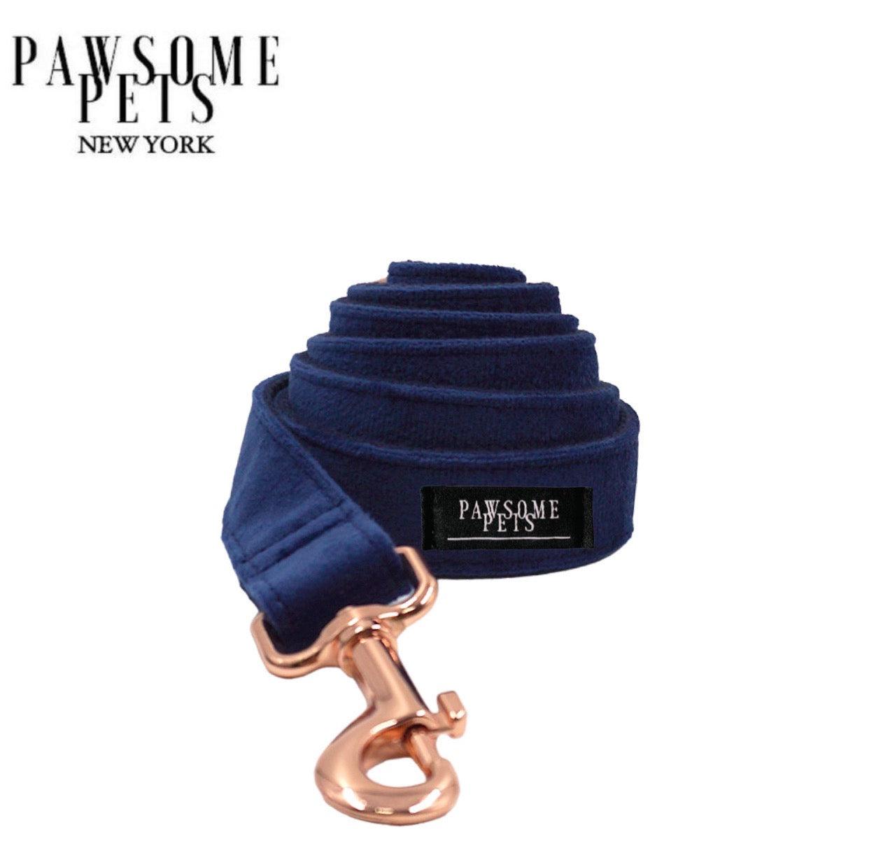 LEASH -  NAVY BLUE - Pawsomepetsnewyork