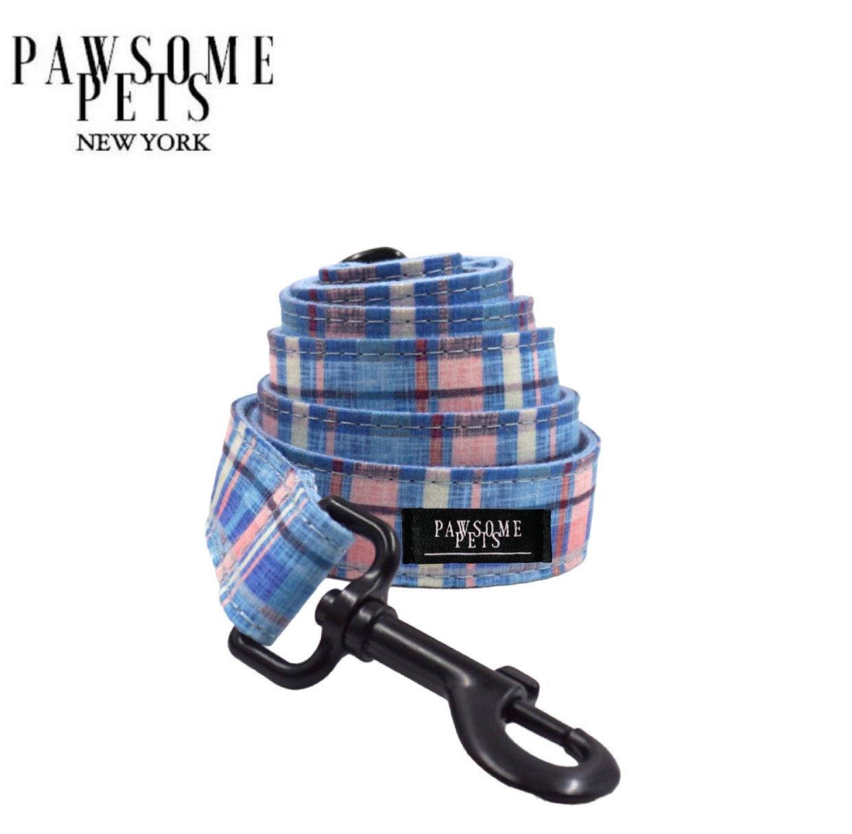 LEASH - BLUE STRIPE - Pawsomepetsnewyork
