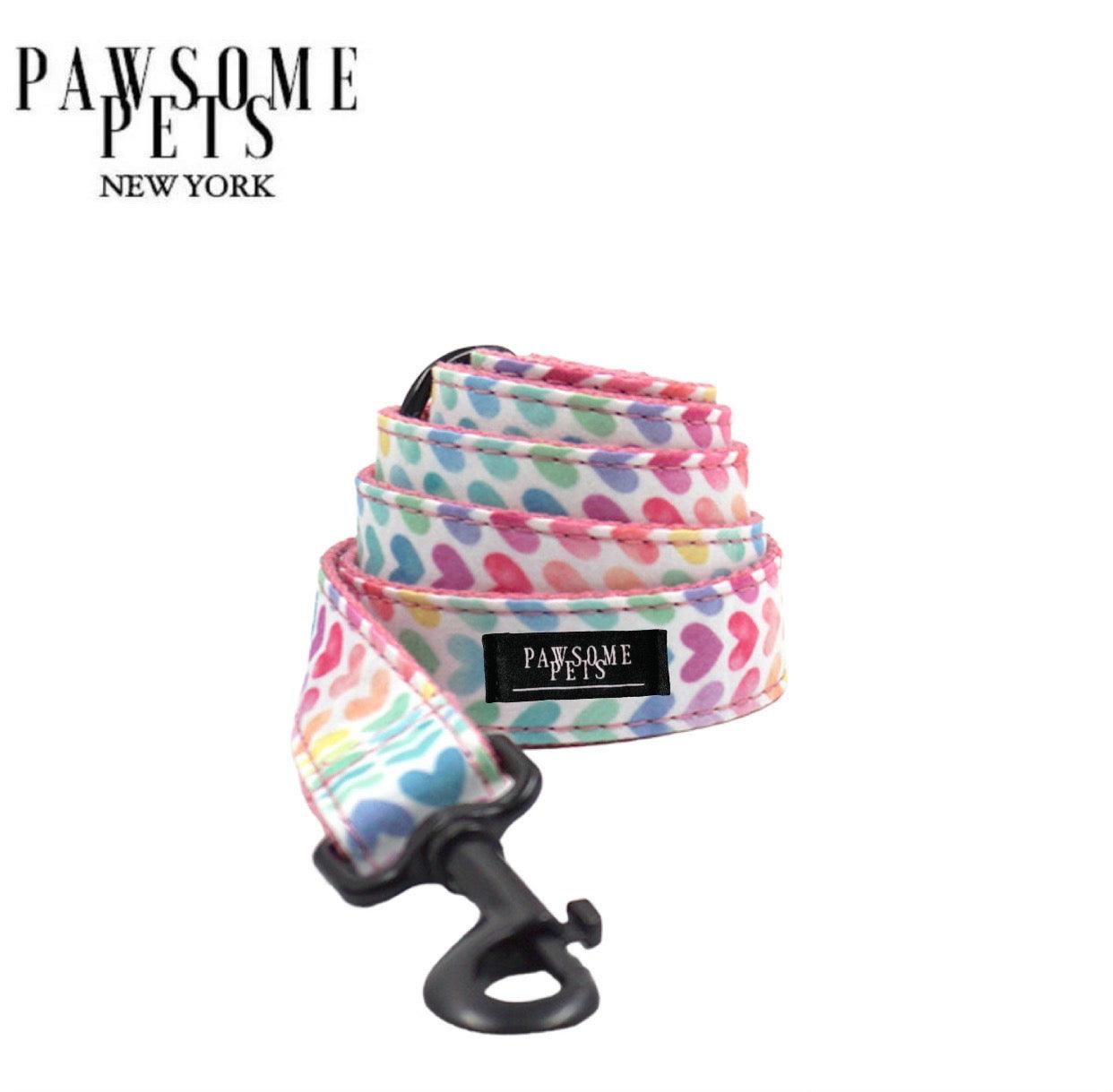 LEASH - RAINBOW - PINK - Pawsomepetsnewyork