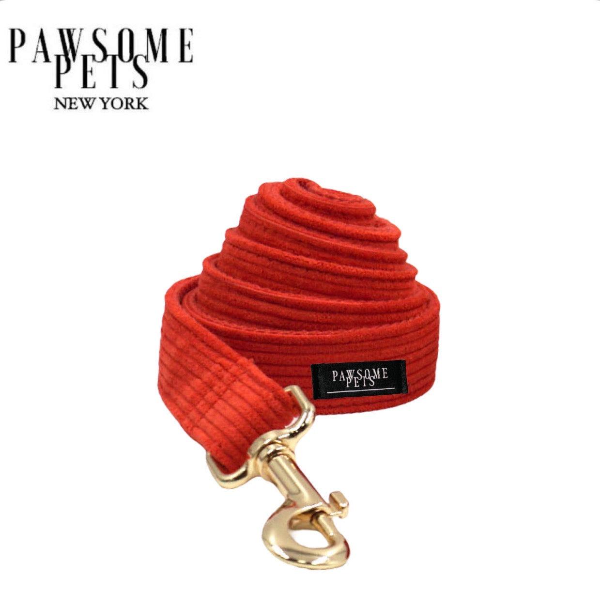 LEASH - ORANGE RED - Pawsomepetsnewyork