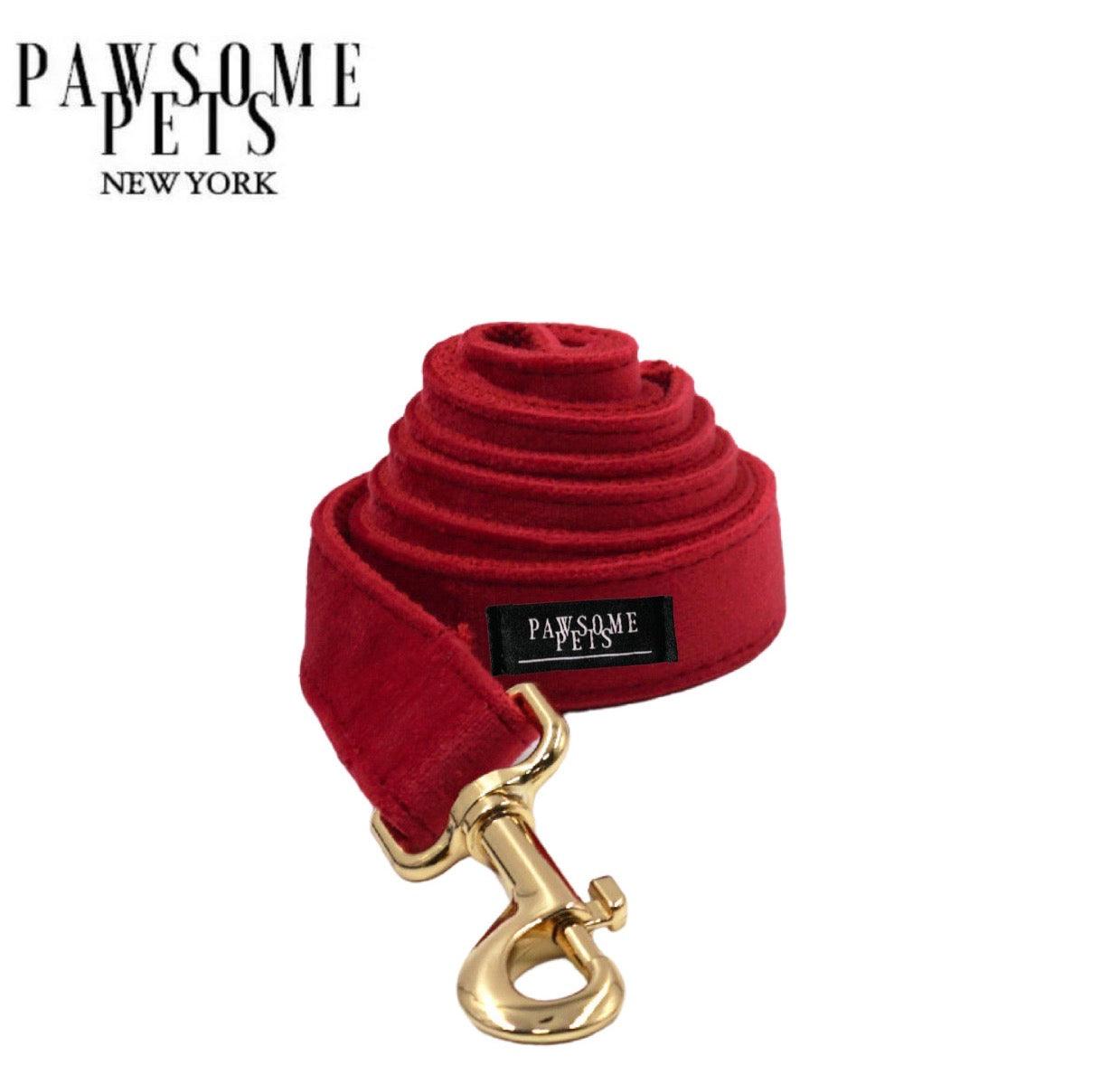 LEASH - ROYAL RED - Pawsomepetsnewyork