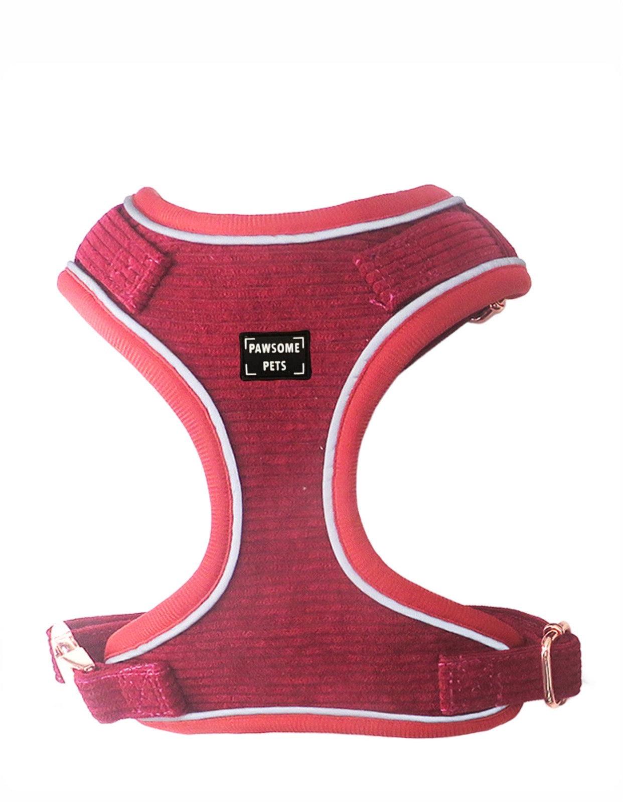 ADJUSTABLE HARNESS - LOTUS RED - Pawsomepetsnewyork