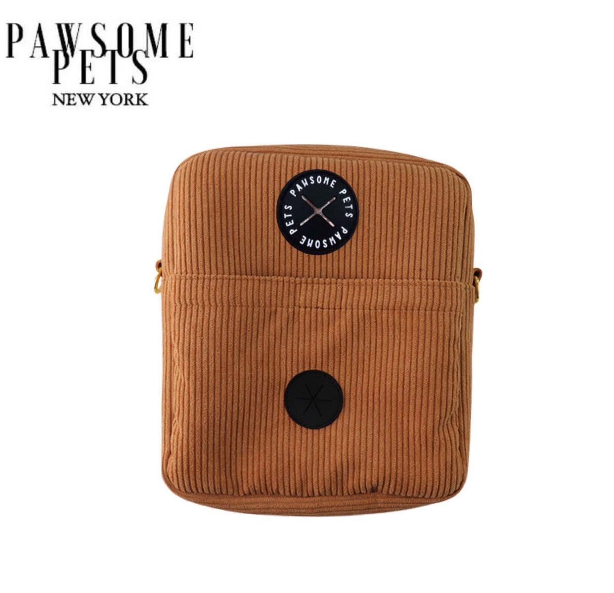 CROSSBODY TREAT BAG - DARK BROWN - Pawsomepetsnewyork