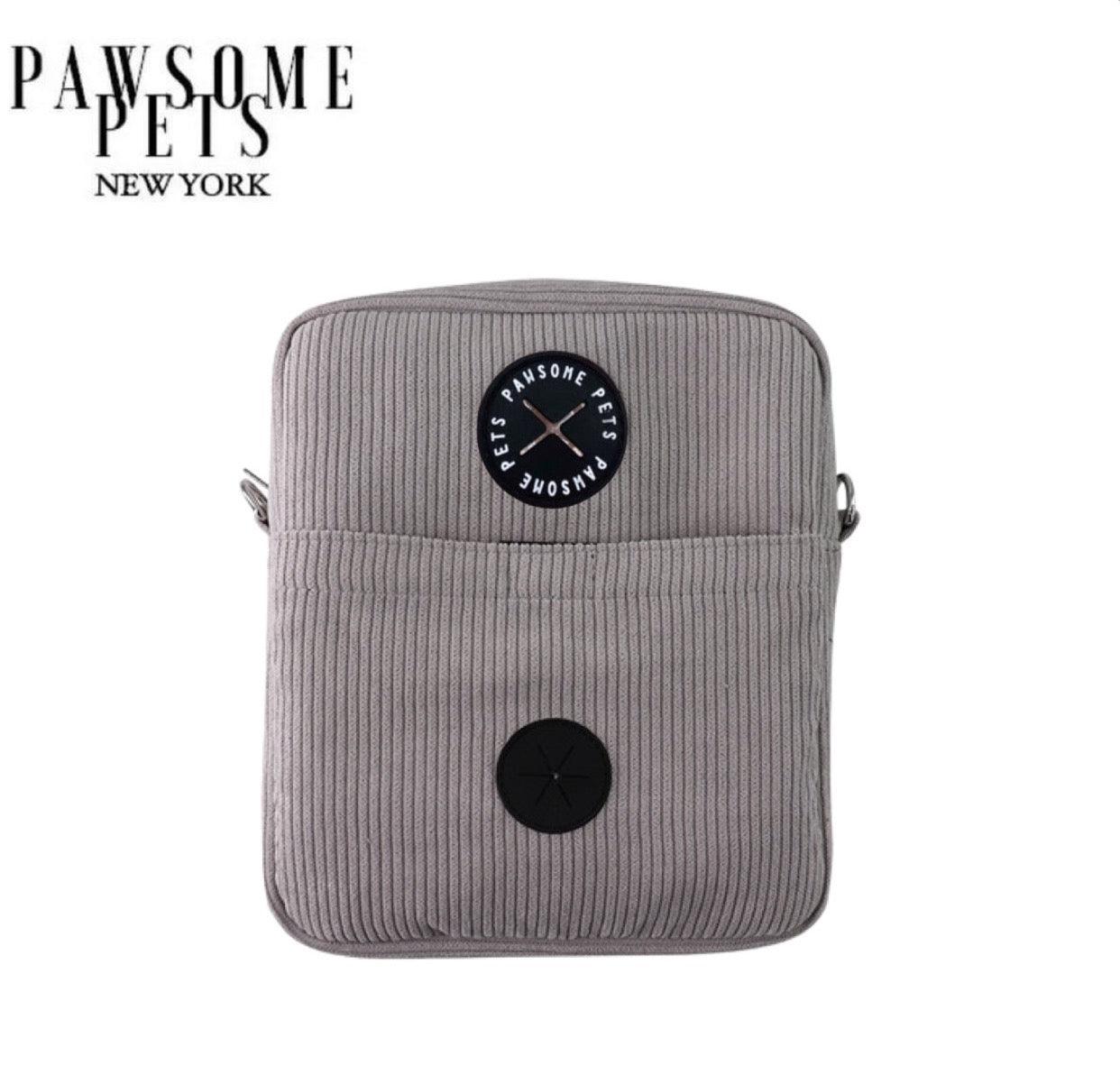 CROSSBODY TREAT BAG - GREY - Pawsomepetsnewyork