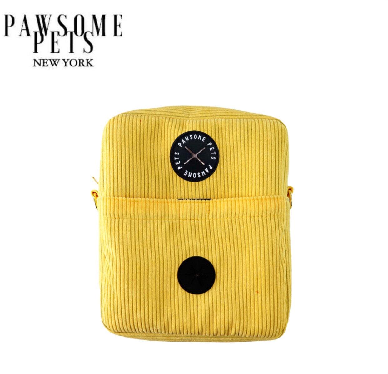 CROSSBODY TREAT BAG - YELLOW - Pawsomepetsnewyork