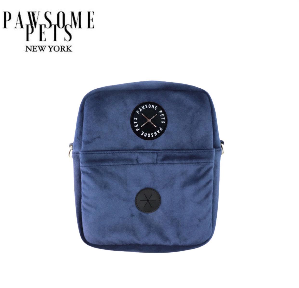 CROSSBODY TREAT BAG - NAVY BLUE - Pawsomepetsnewyork