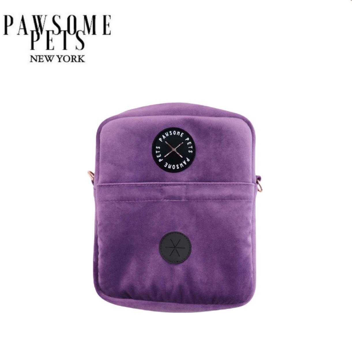 CROSSBODY TREAT BAG - DARK PURPLE - Pawsomepetsnewyork