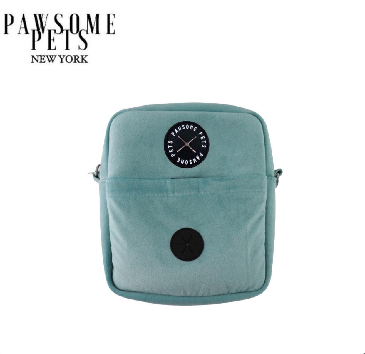 CROSSBODY TREAT BAG - BLUE GREY - Pawsomepetsnewyork