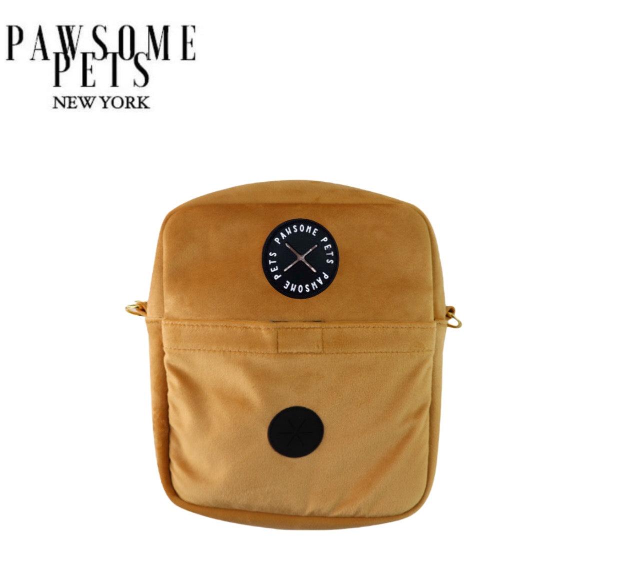 CROSSBODY TREAT BAG - BROWN - Pawsomepetsnewyork
