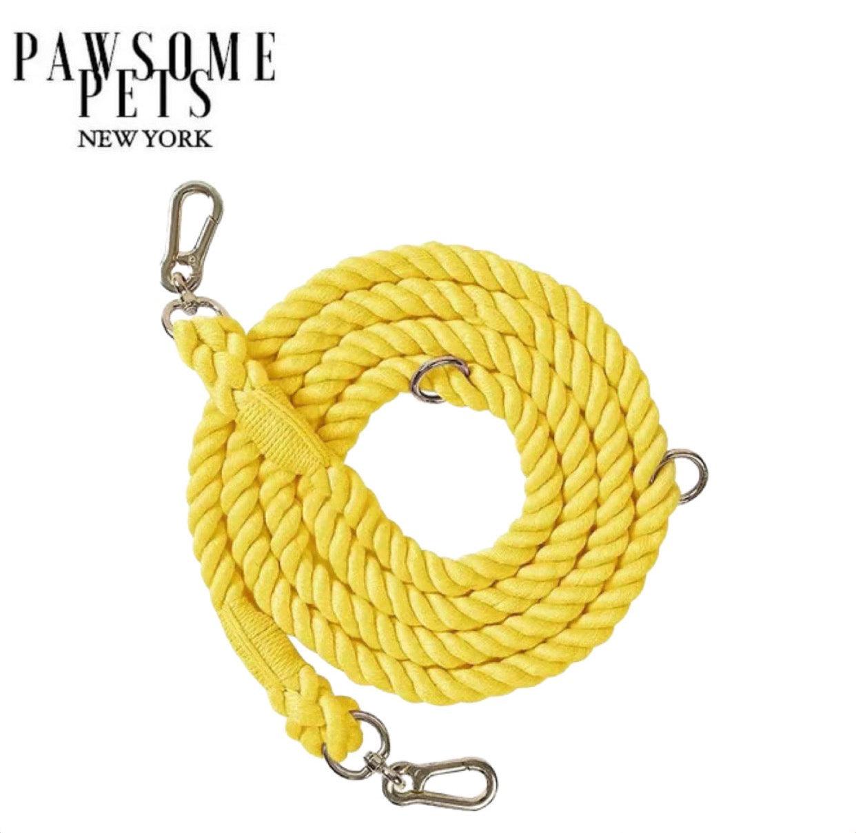 HANDS FREE DOG ROPE LEASH - AUTUMN GARDEN - Pawsomepetsnewyork