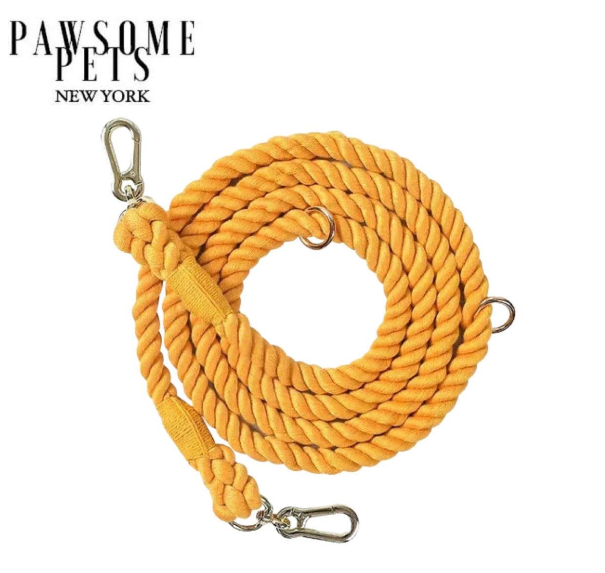 HANDS FREE DOG ROPE LEASH - AUTUMN - Pawsomepetsnewyork