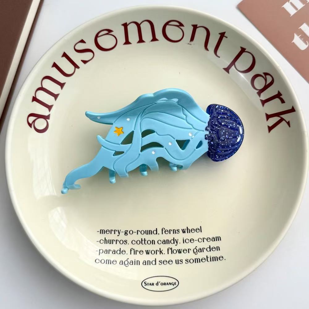PAWSOME PETS NEW YORK Hand-painted OCEAN Claw Hair Clip | Eco-Friendly