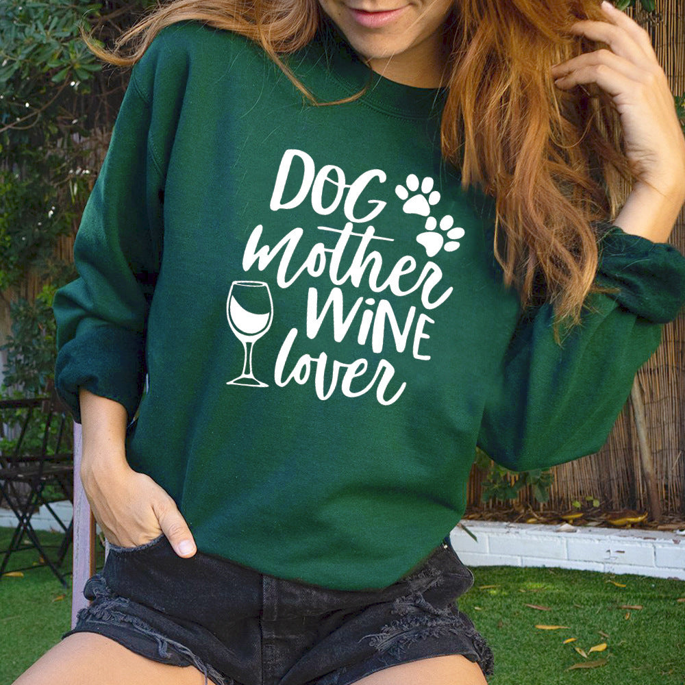 Dogs Mother Wine Lover Sweater - Fur Mama Sweatshirt Gift For Dog Lover Dog Mom Shirt - Dog Mom Sweater - Dog Mom Gift - Dog Lover