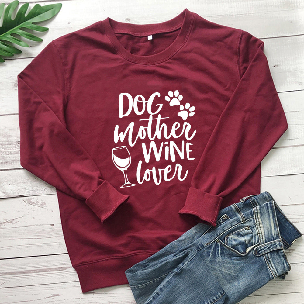 Dogs Mother Wine Lover Sweater - Fur Mama Sweatshirt Gift For Dog Lover Dog Mom Shirt - Dog Mom Sweater - Dog Mom Gift - Dog Lover