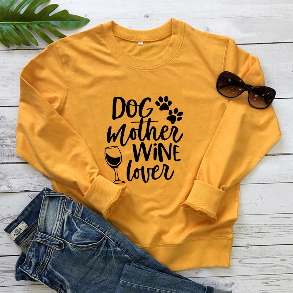 Dogs Mother Wine Lover Sweater - Fur Mama Sweatshirt Gift For Dog Lover Dog Mom Shirt - Dog Mom Sweater - Dog Mom Gift - Dog Lover