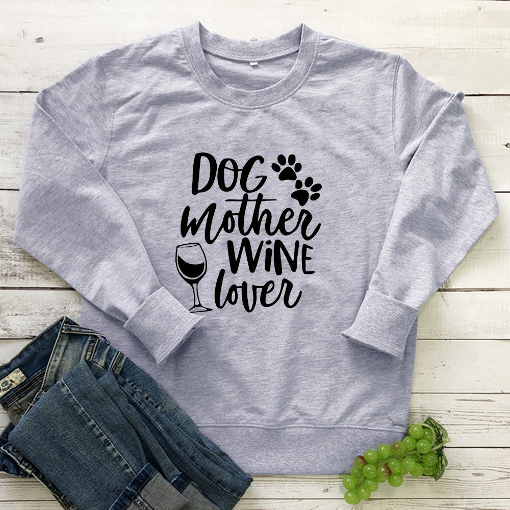 Dogs Mother Wine Lover Sweater - Fur Mama Sweatshirt Gift For Dog Lover Dog Mom Shirt - Dog Mom Sweater - Dog Mom Gift - Dog Lover