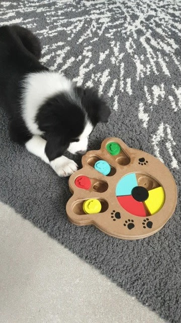 Wood Puzzle Toys Increase IQ Interactive Slow Dispensing Feeder Pet Cat Puppy Training Games FeedingFeeding Food Intelligence Toy