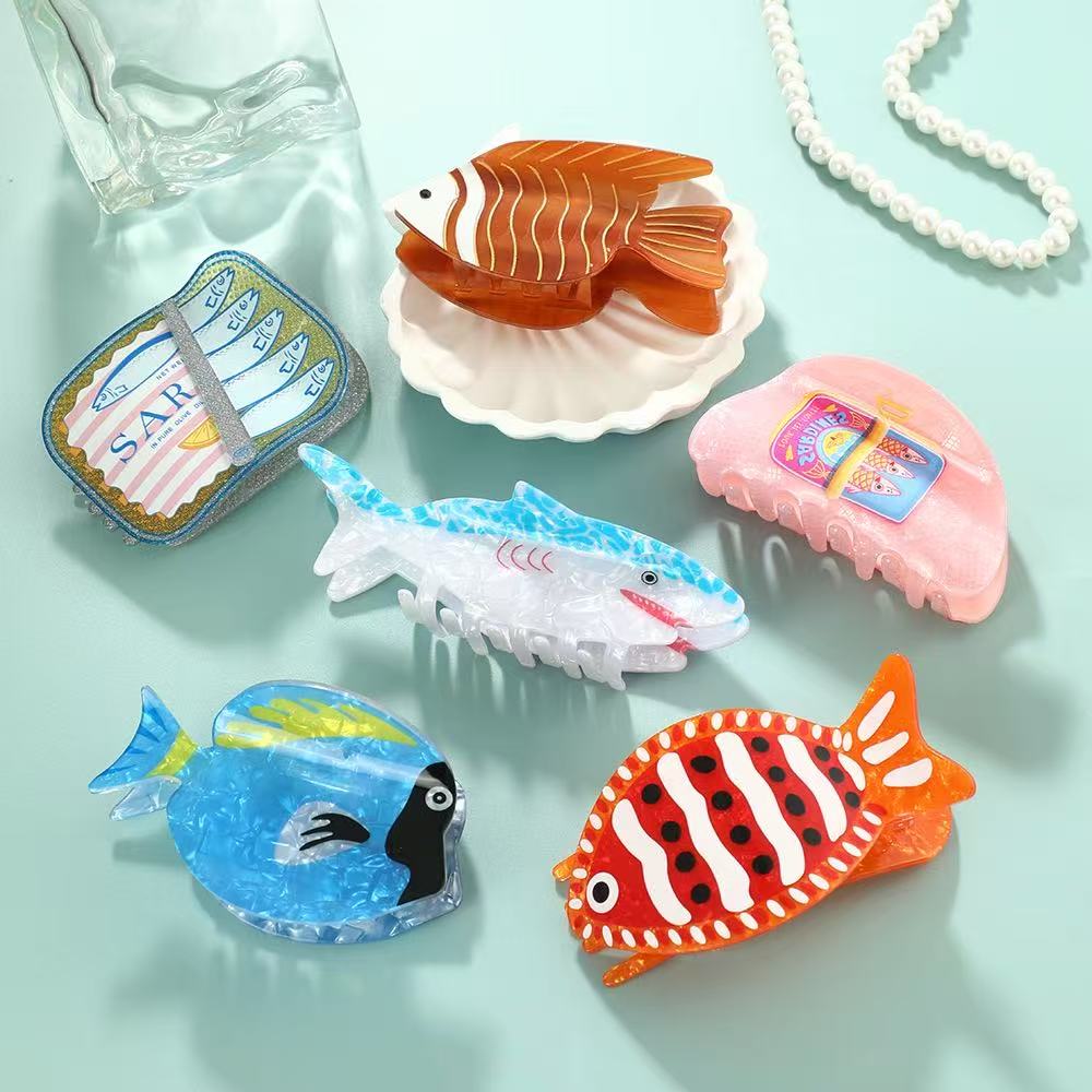 PAWSOME PETS NEW YORK Hand-painted OCEAN Claw Hair Clip | Eco-Friendly