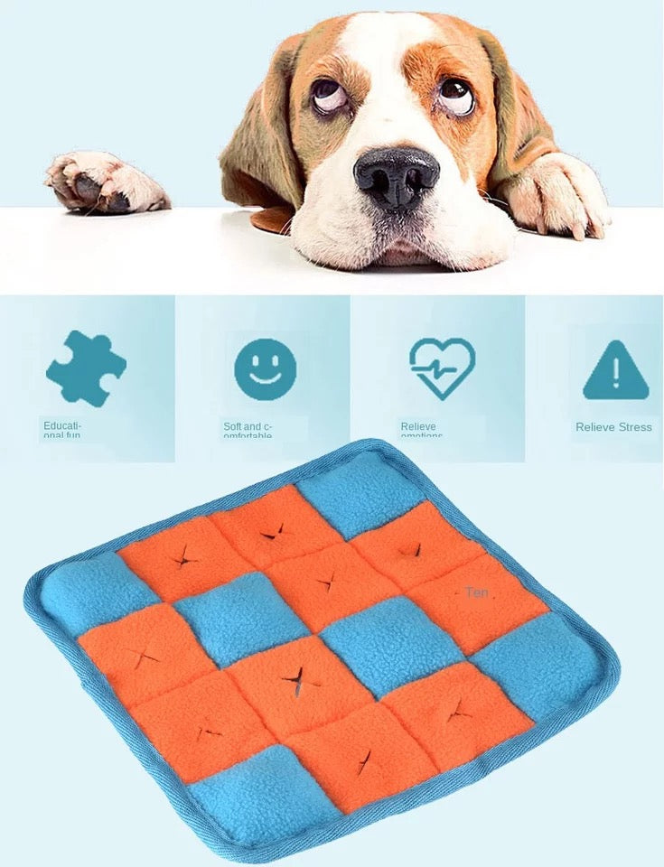 Pets Toy Bite Resistant Sound Puzzle Jigsaw Grain Double-sided Flannel Machine Washable Suction Pad Pet Supplies Squeak Toys