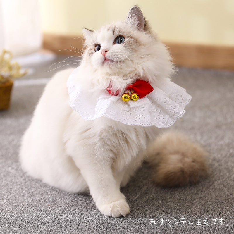 Floral Lace bibs outfits for cats