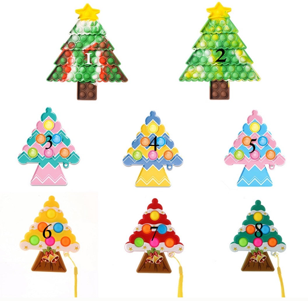 Jumbo Push Pop Fidget  Sensory -Christmas Trees collection