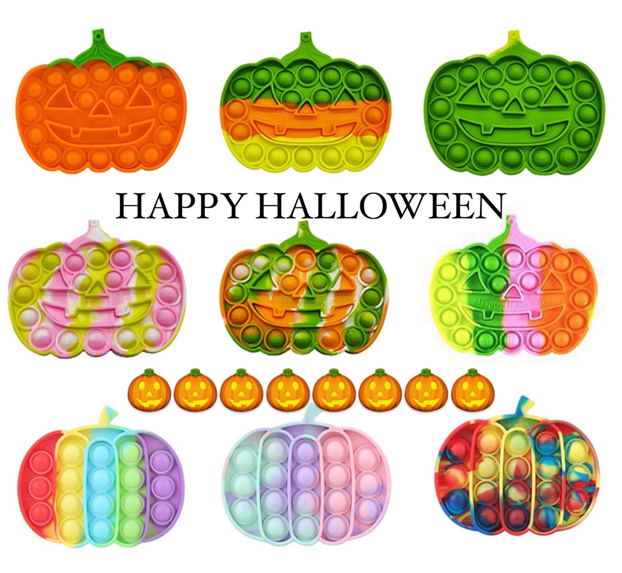 Jumbo Push Pop Fidget  Sensory -Halloween Pumpkin collection