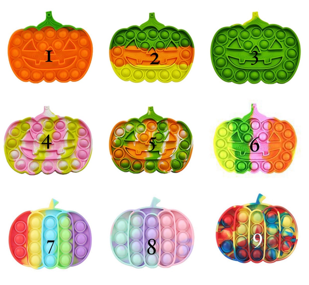 Jumbo Push Pop Fidget  Sensory -Halloween Pumpkin collection