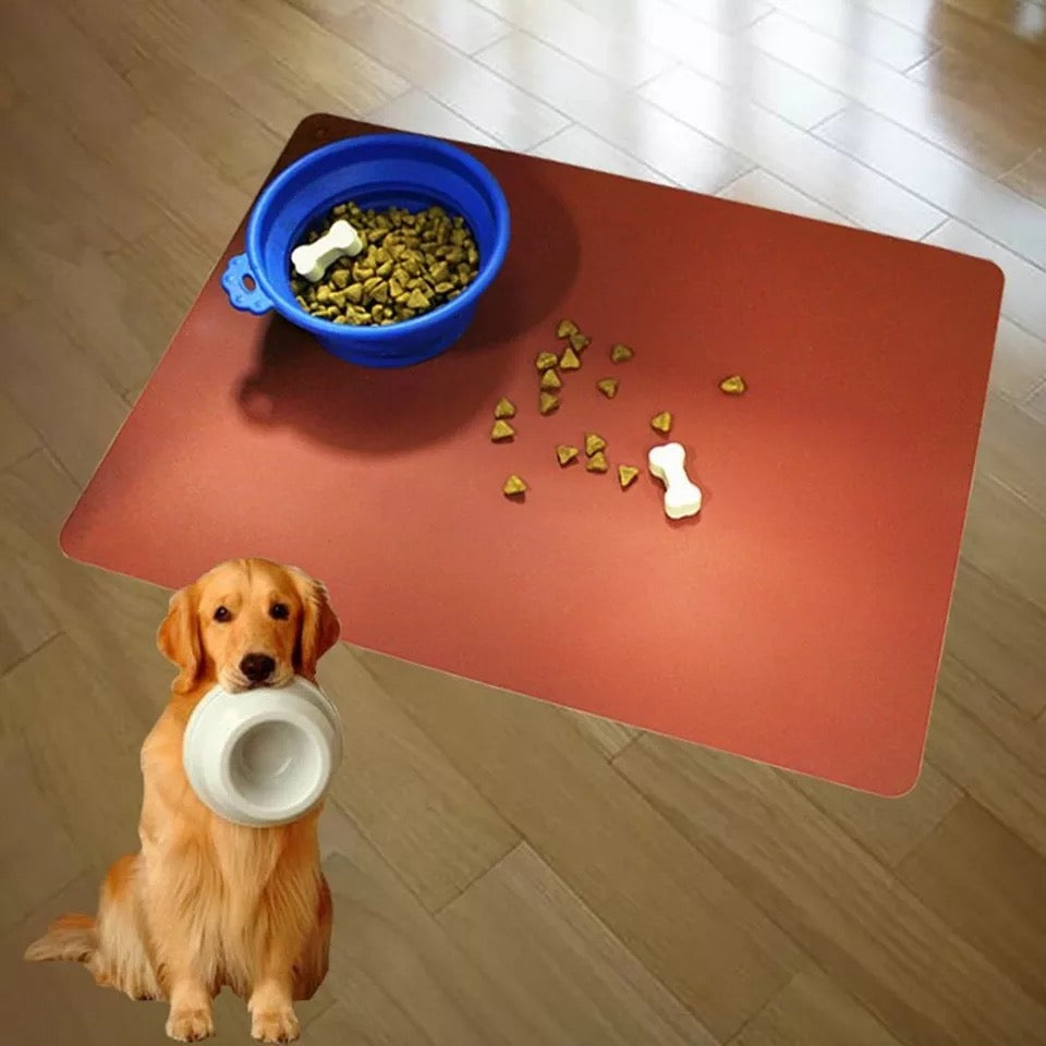 Silicone Pet Feeding Pad Waterproof Dog Placemat Spillproof Food Mat 40*30cm Pets Puppy Cat Non Slip Bowl Mat Pet Supplies