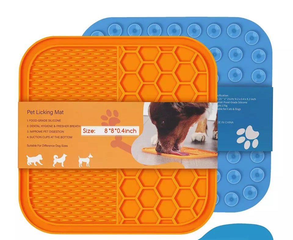 Mat For Dogs Cats Slow Food Bowls New Pet Dog Feeding Food Bowl Silicone Dog Feeding Lick Pad Dog Slow Feeders Treat Dispensing