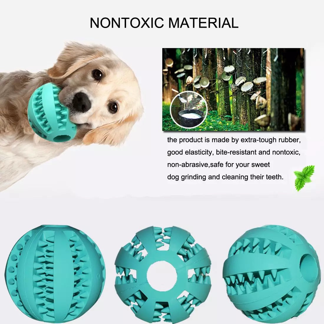 Pet Dog Toys Extra-tough Rubber Jump Toy Interactive Elasticity Ball Dog Chew Toys For Dog Tooth Cleaning Treat Ball