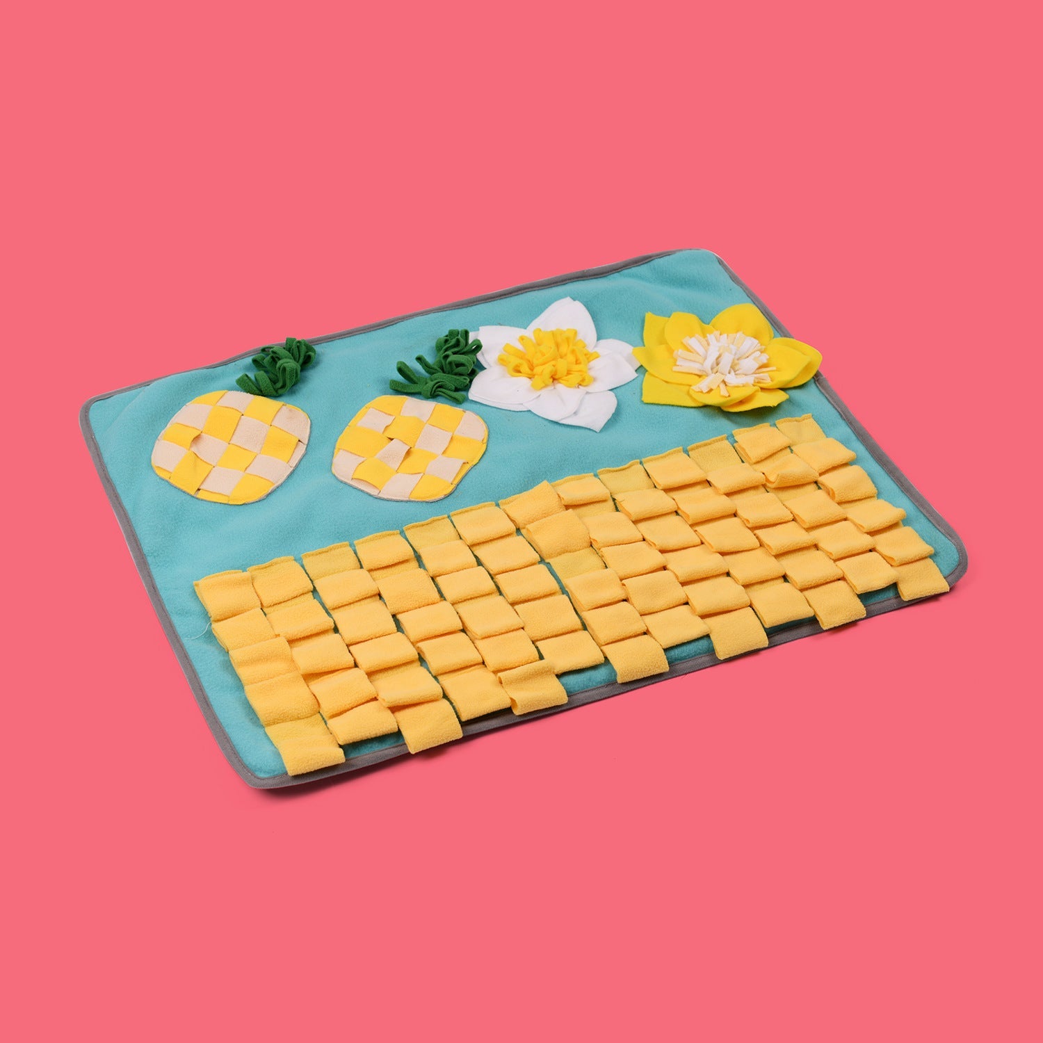 Pets Puzzle Toys Increase IQ Snuffle Mat-Pineapple Party