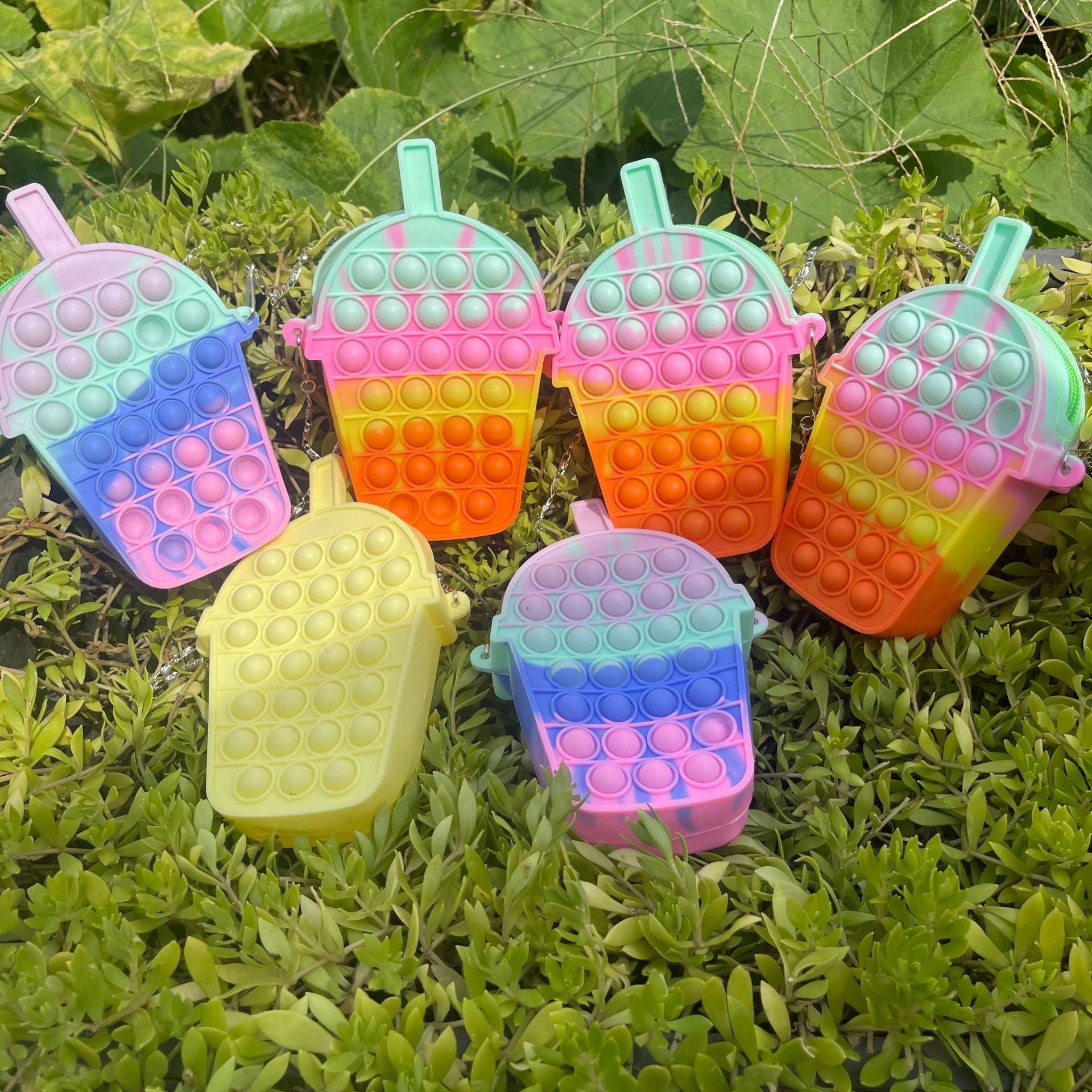 {HOT SALES}Push Pop Fidget Sensory Cross Body Bubble Tea Bag