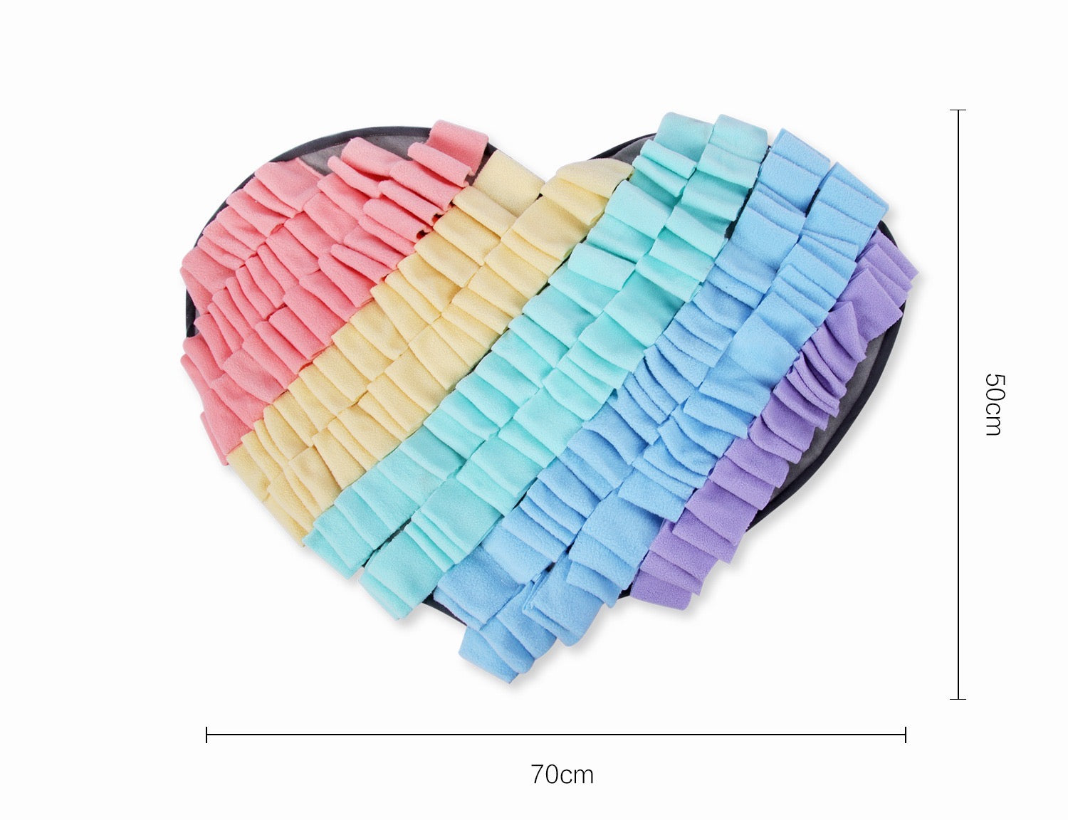 Pets Puzzle Toys Snuffle Mat-Rainbow Heart