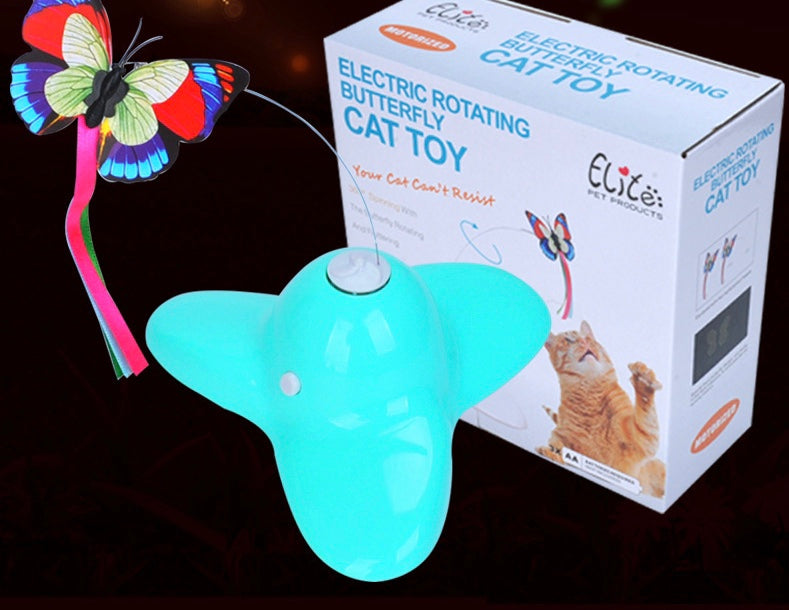 Electric rotating butterfly cat toy