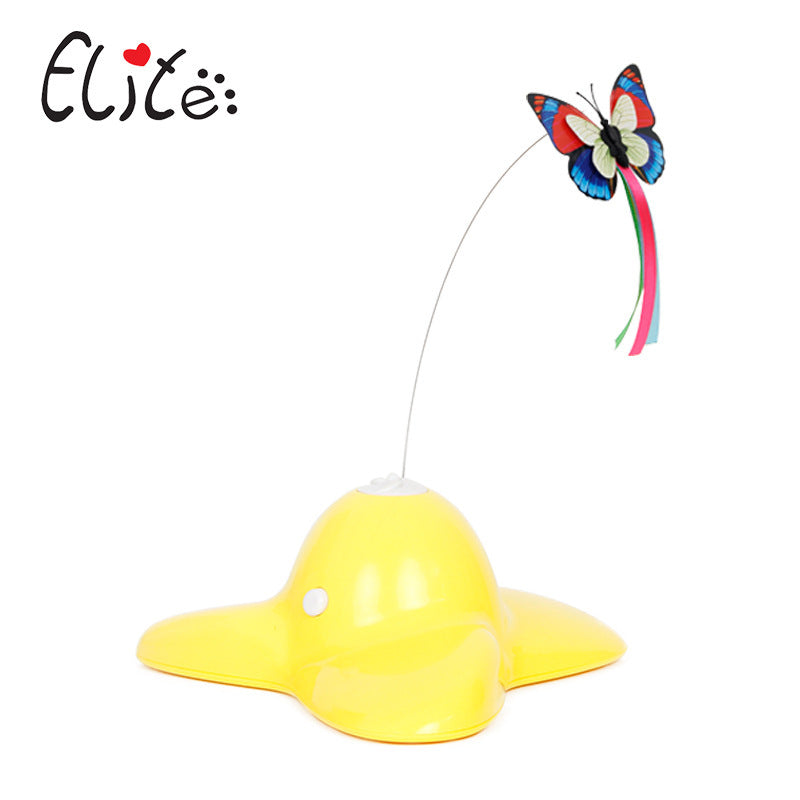 Electric rotating butterfly cat toy