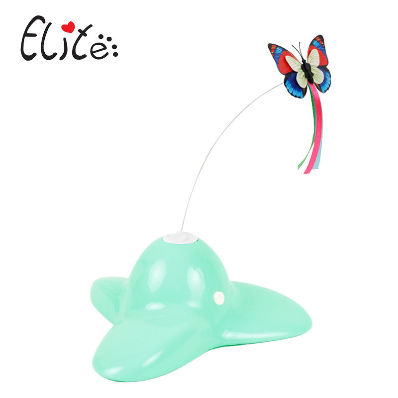 Electric rotating butterfly cat toy