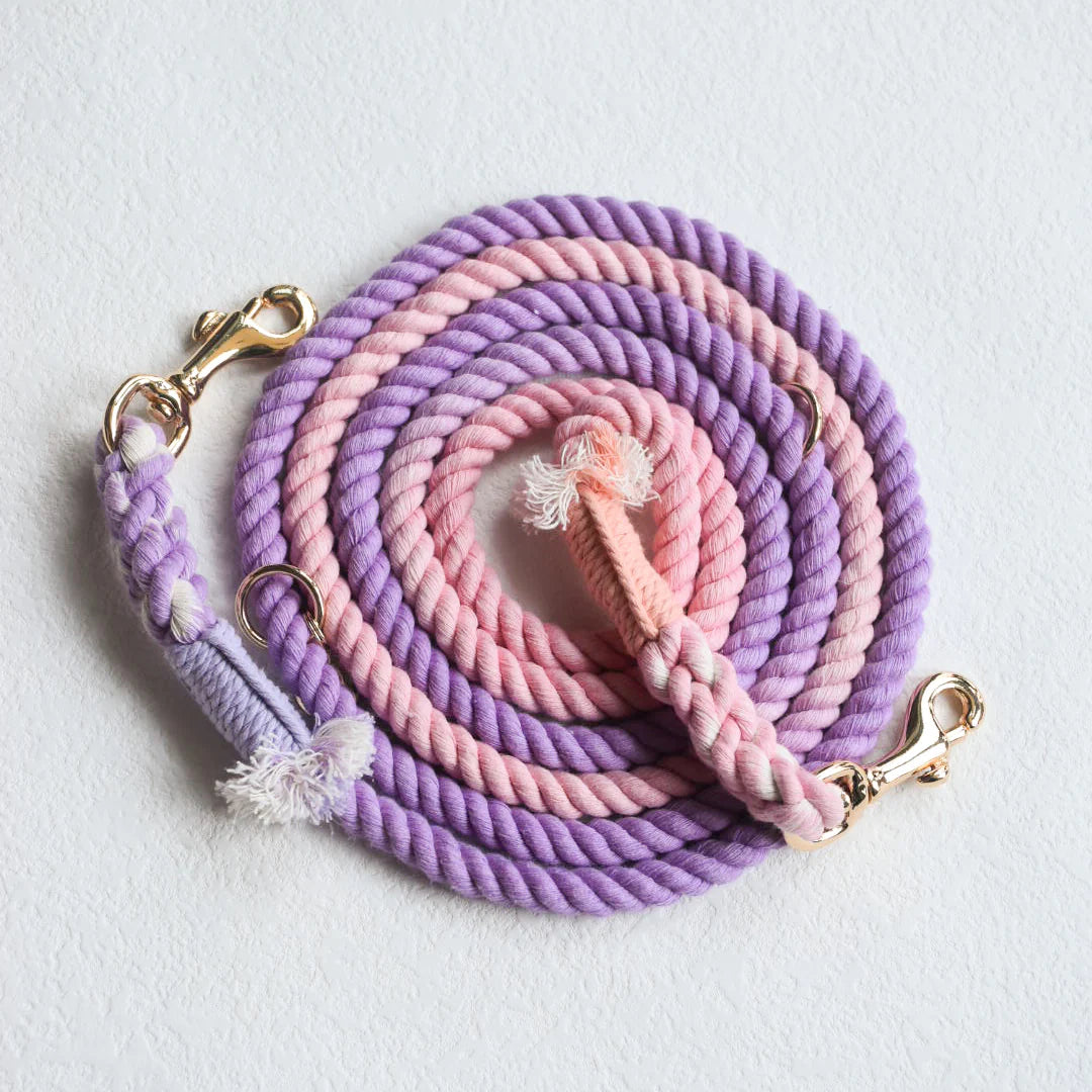 HANDS FREE DOG ROPE LEASH - ROSY GARDEN