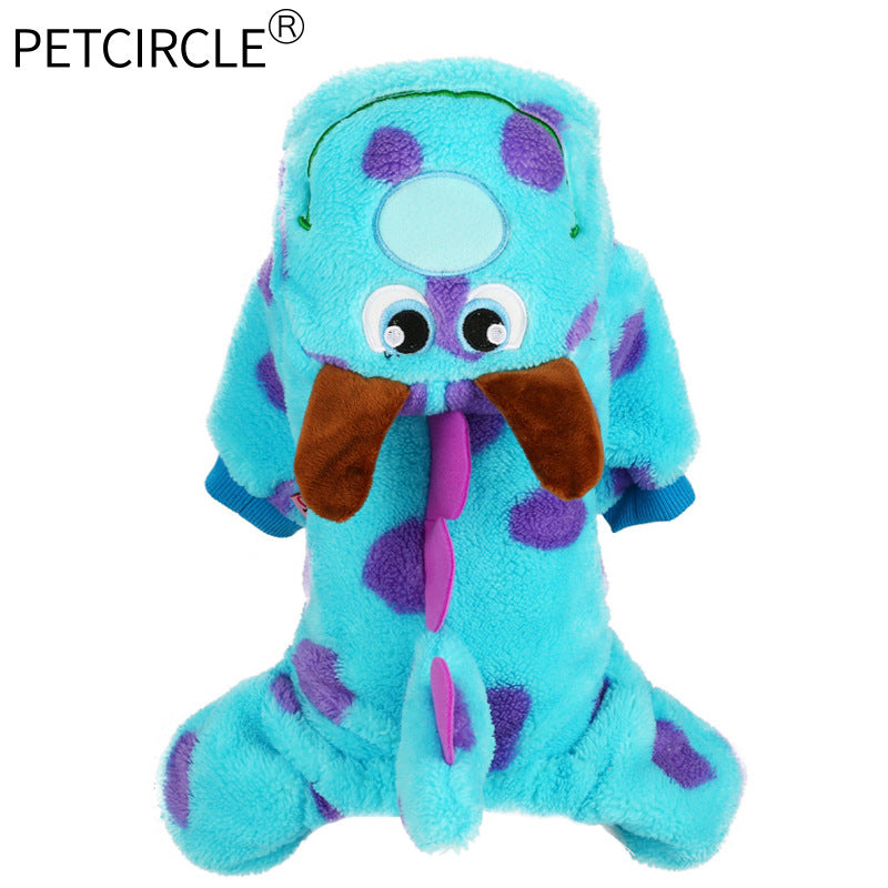 Halloween Pet Cosplay Costume Cat & Dog Outfits-Monster Inc