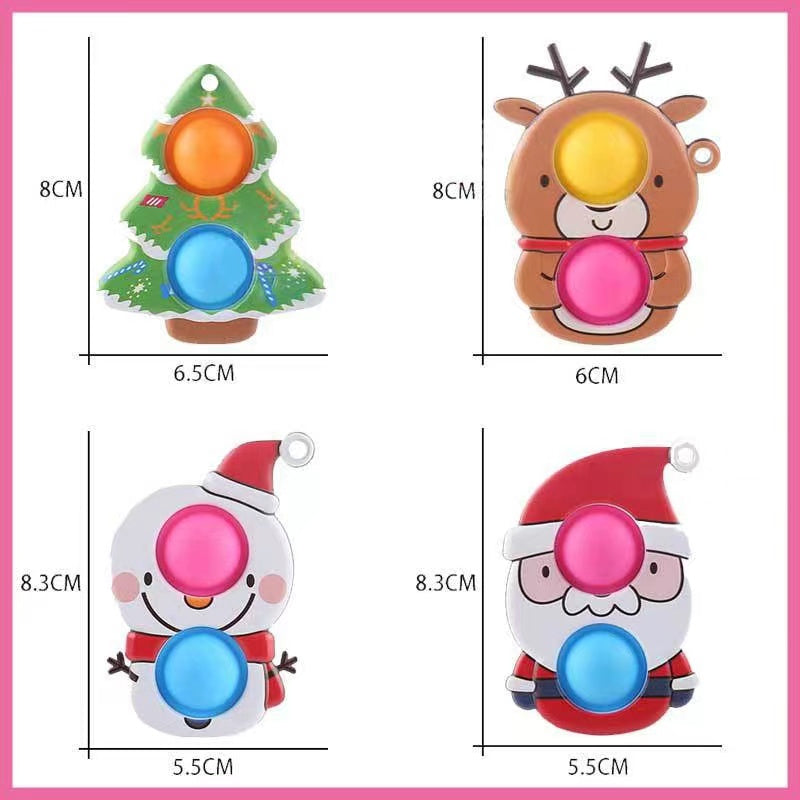 Beautiful Push Pop Fidget Sensory Toy- Merry Christmas