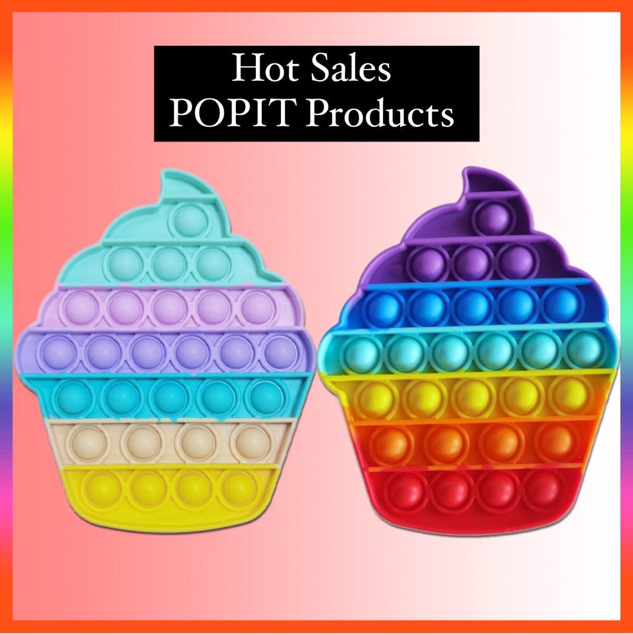 Beautiful Push Pop Fidget Sensory Toy- Ice Cream Collection