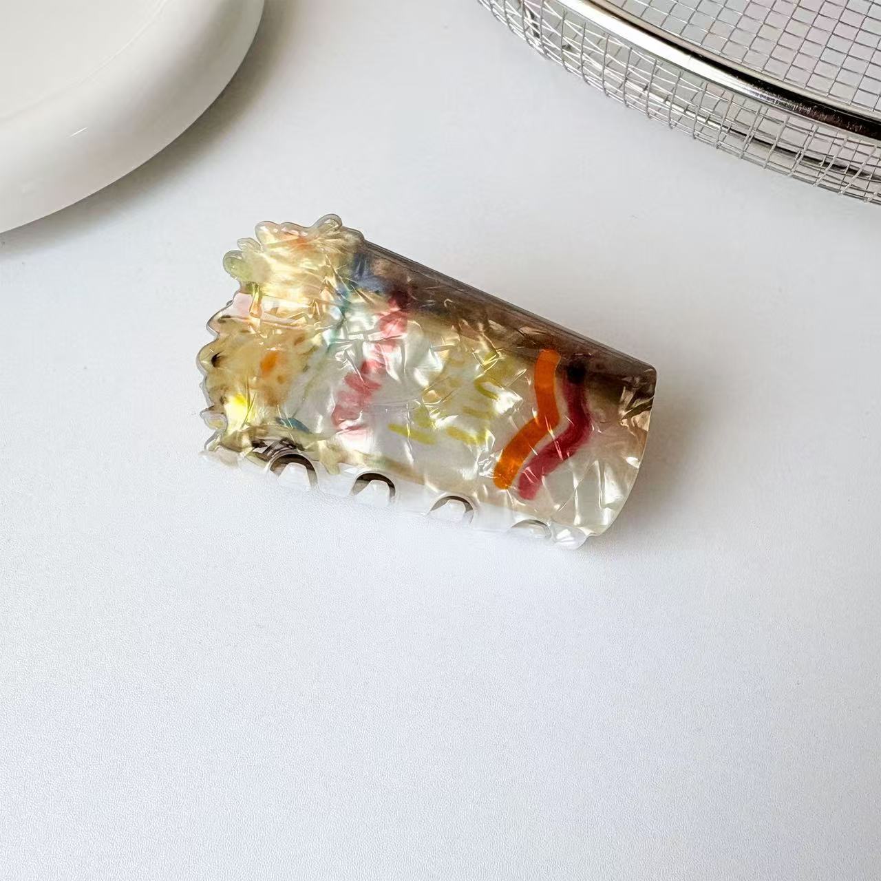 PAWSOME PETS NEW YORK Hand-painted drink lovers Claw Hair Clip | Eco-Friendly