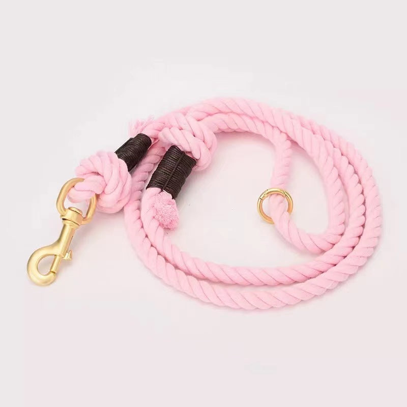 Dog Rope Leash - 	Donut Pink