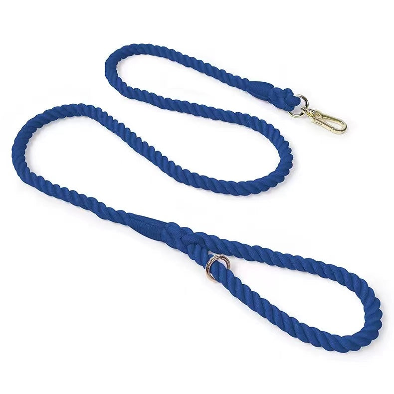 Dog Rope Leash - Denim Dark Blue