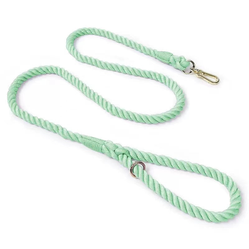 Dog Rope Leash - Light Rose Green