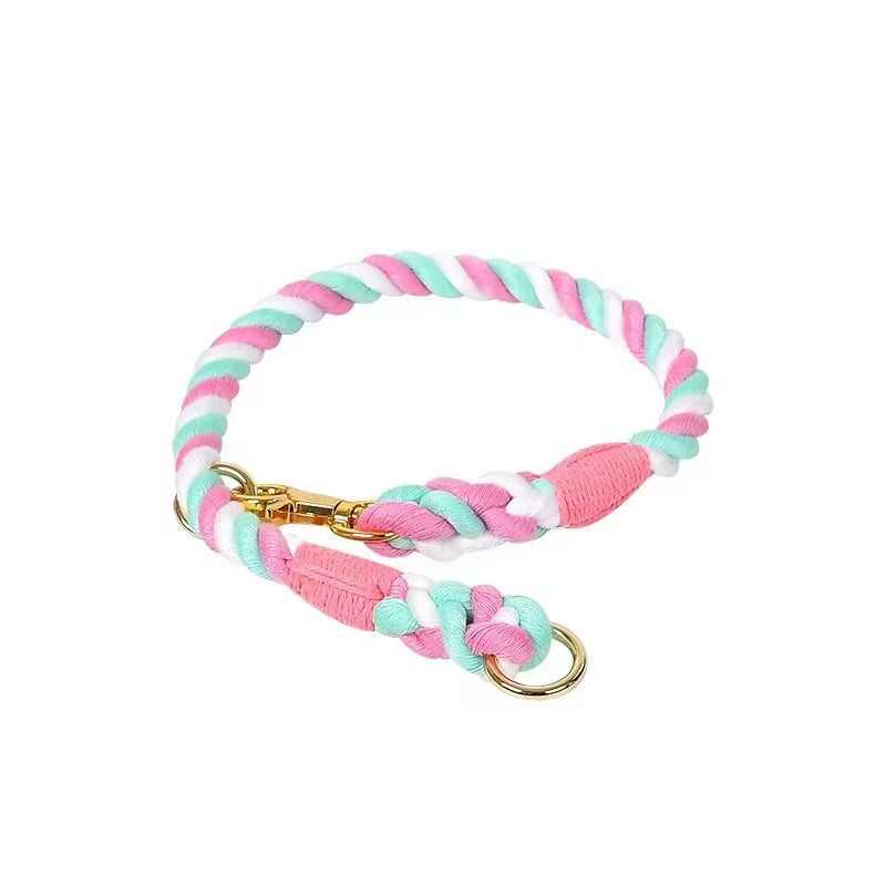 Cotton Rope Collar - Cotton Candy