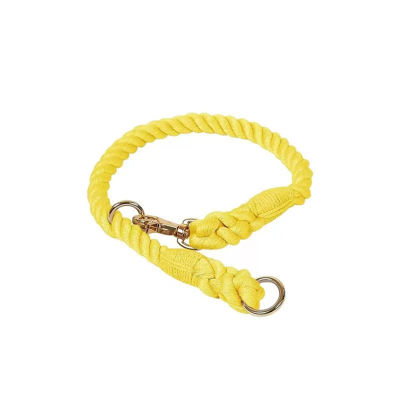 Cotton Rope Collar - Lemon Squeeze