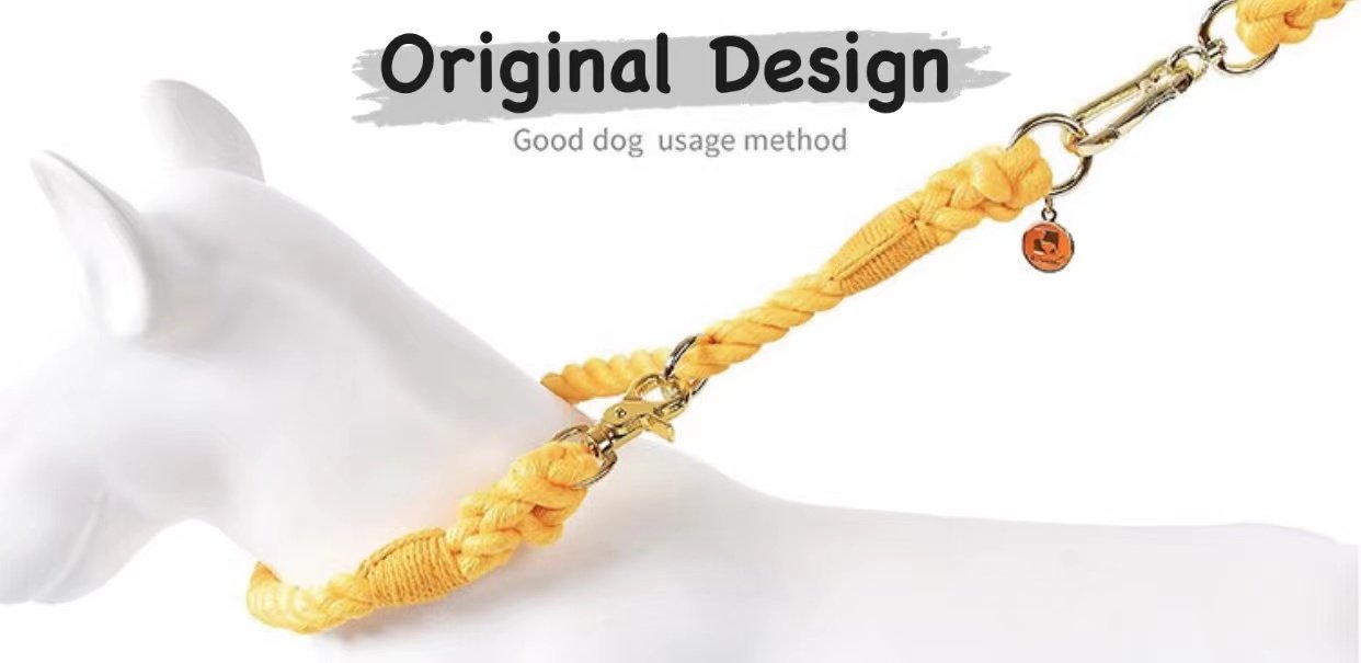 Cotton Rope Collar With Lightweight Gold Chain - Ombré Green