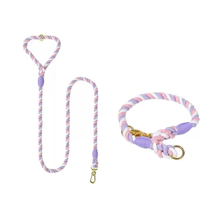 Dog Rope Leash and Collar Set - Sweet Dream